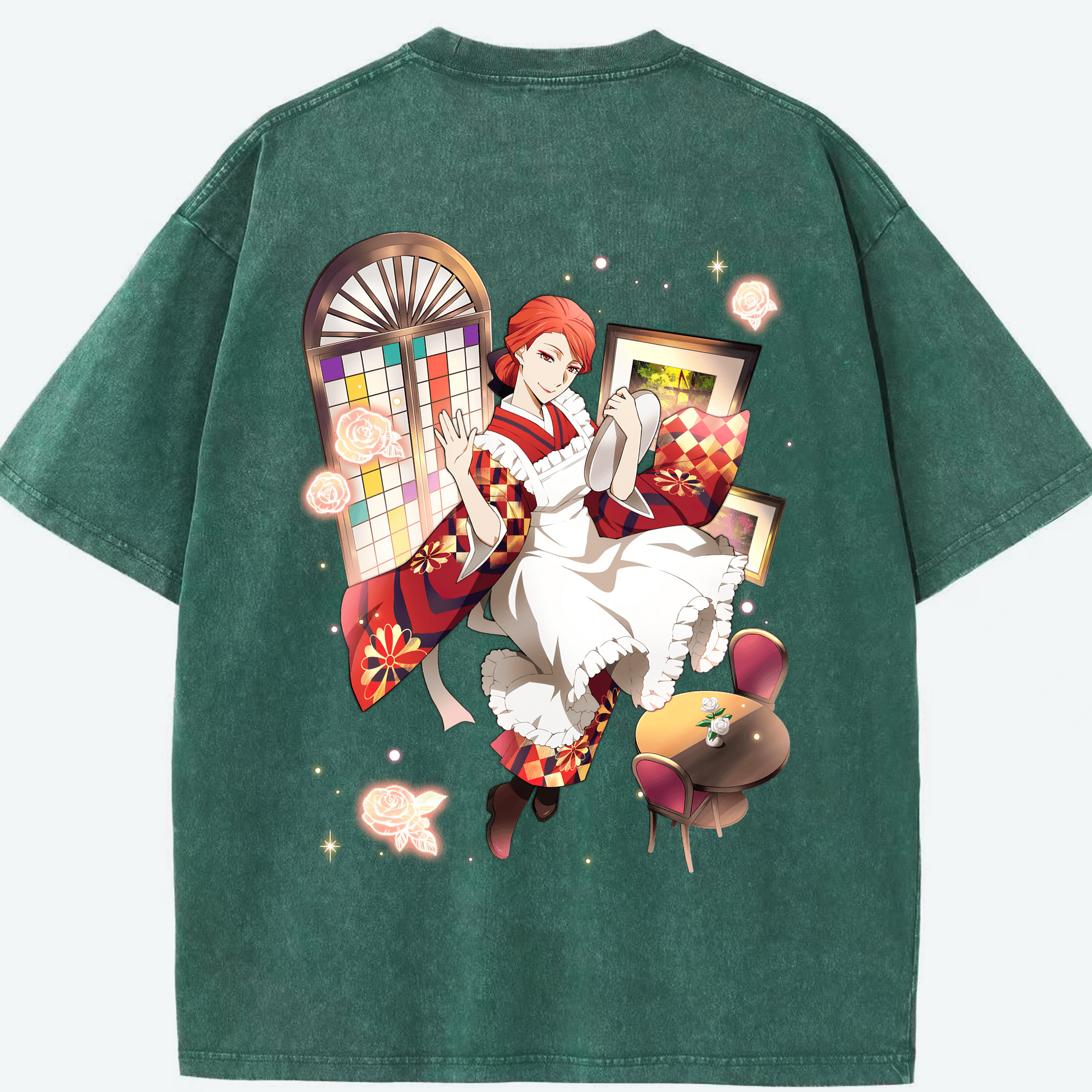 （画像用） 文豪ストレイドッグス Bungo Stray Dogs 綿100% ヴィンテージ風 半袖Tシャツ（背面プリント）